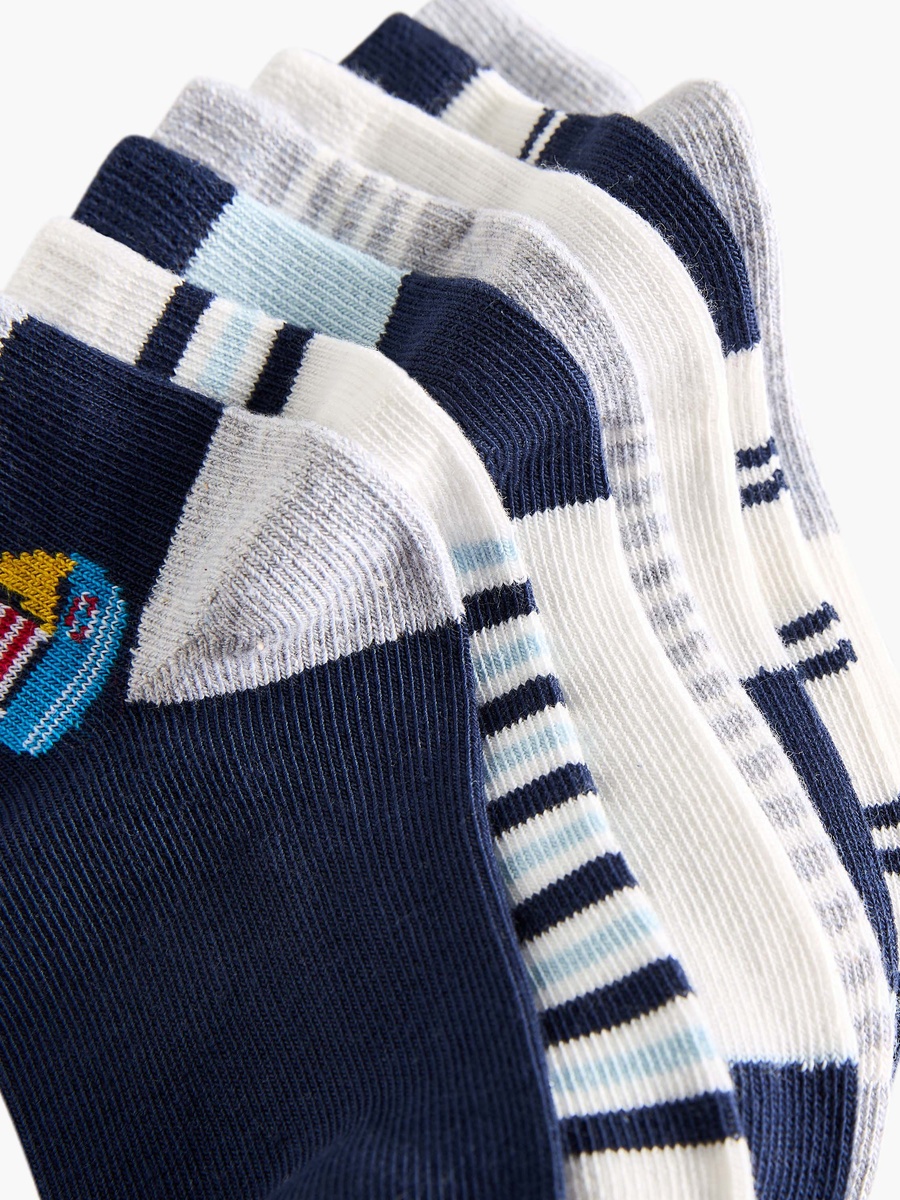 Pack of 7 Baby Boys Nautical Print Socks