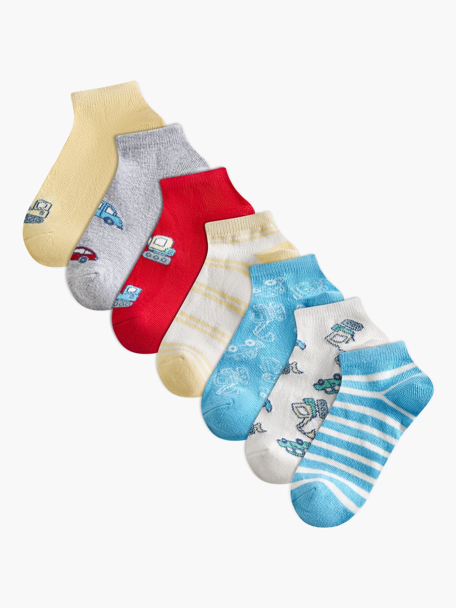 Pack of 7 Baby Boys Printed Socks