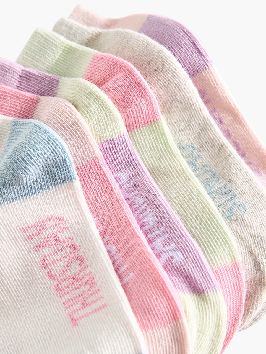 Pack of 7 Baby Girls Socks with Days of the Week Print
