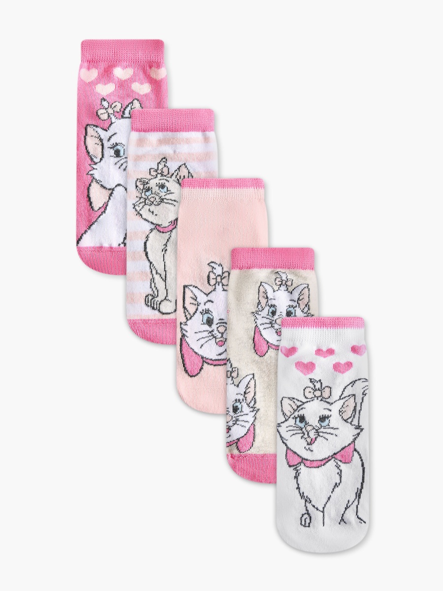 Pack of 5 Baby Girls Socks with Marie Print