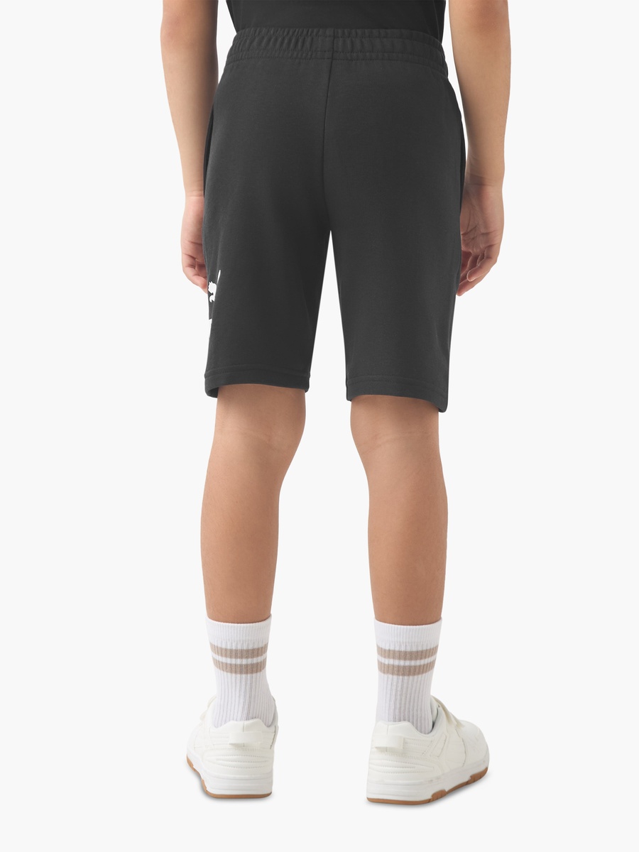 Boys Cotton Shorts with Logo Print