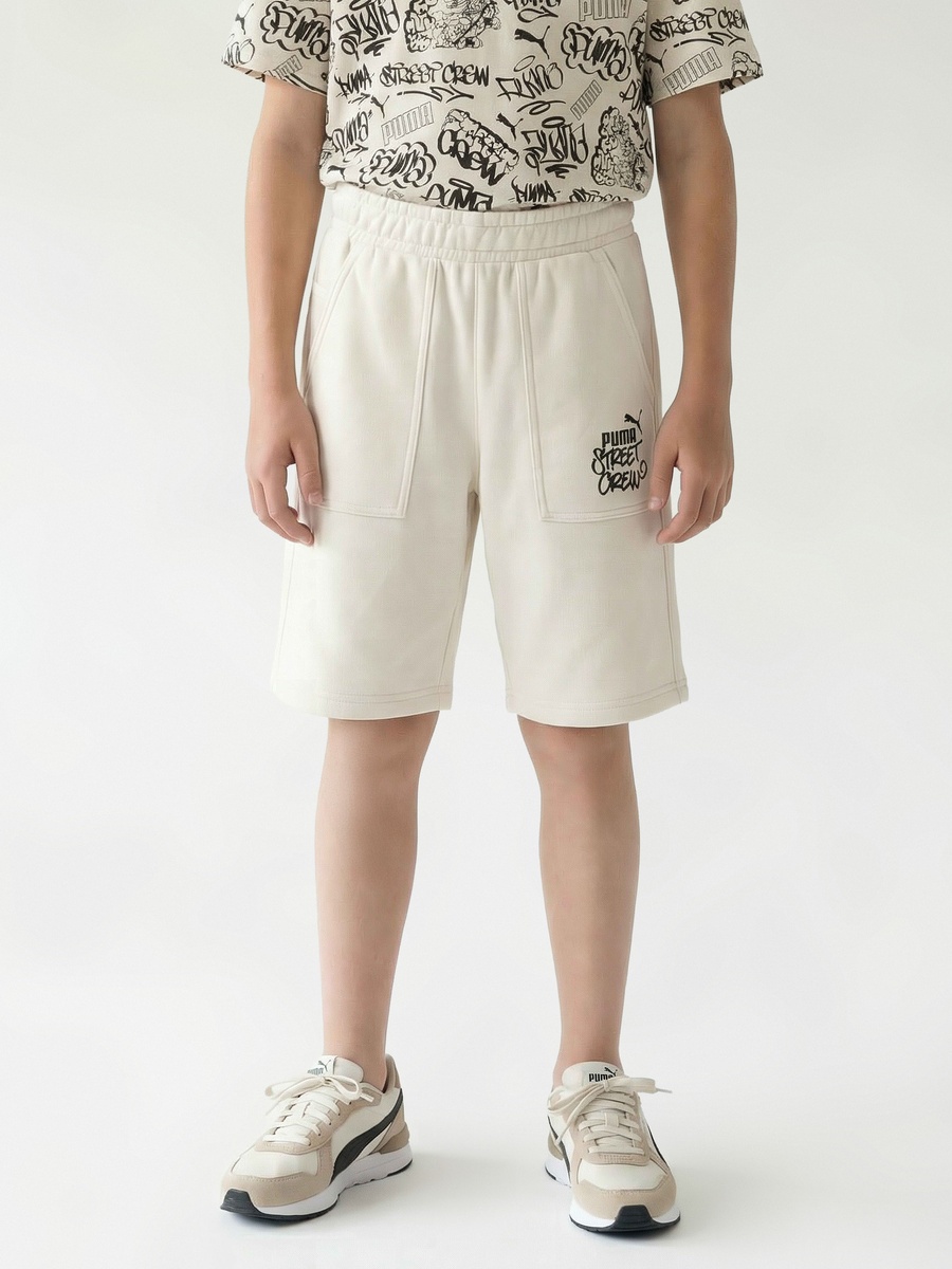 Elastic Waist Shorts with Print