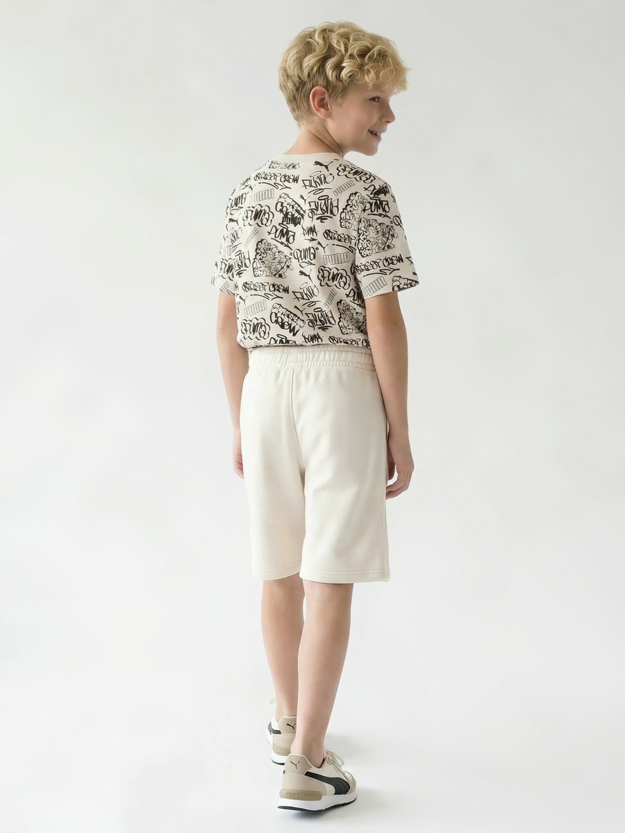Elastic Waist Shorts with Print