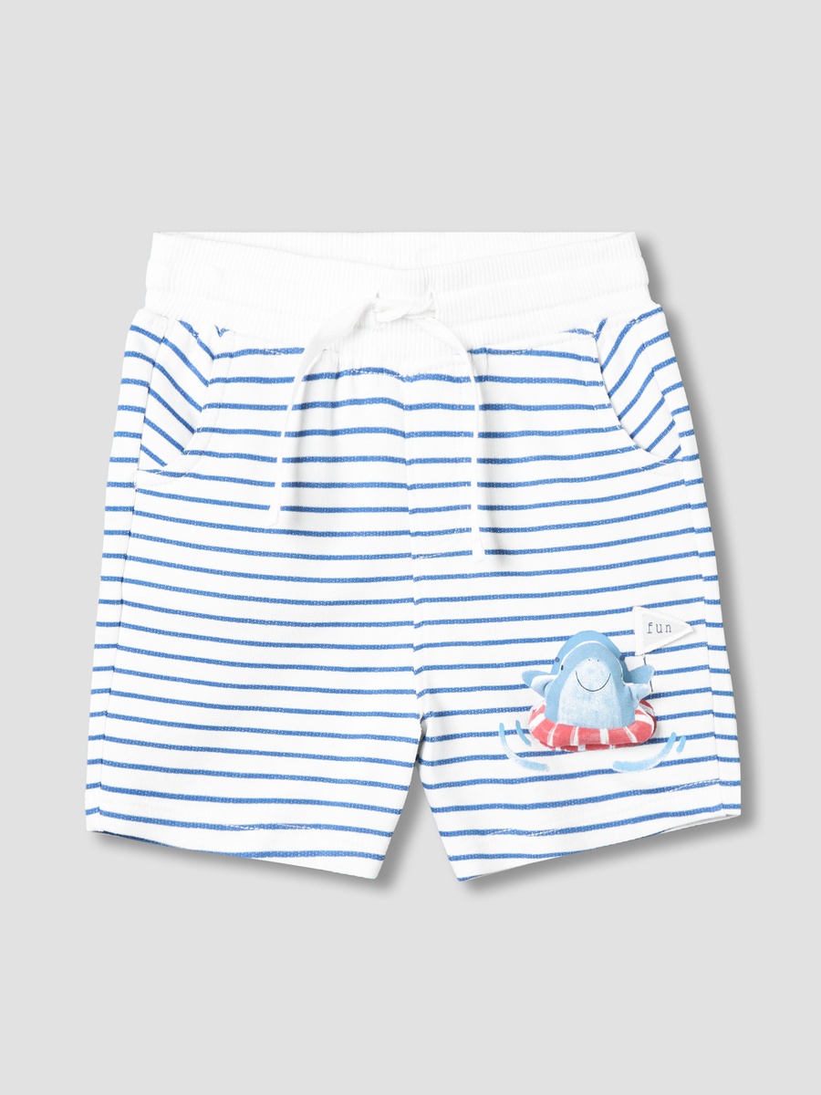 Pack of 2 Knee Length Drawstring Waist Shorts with Assorted Design