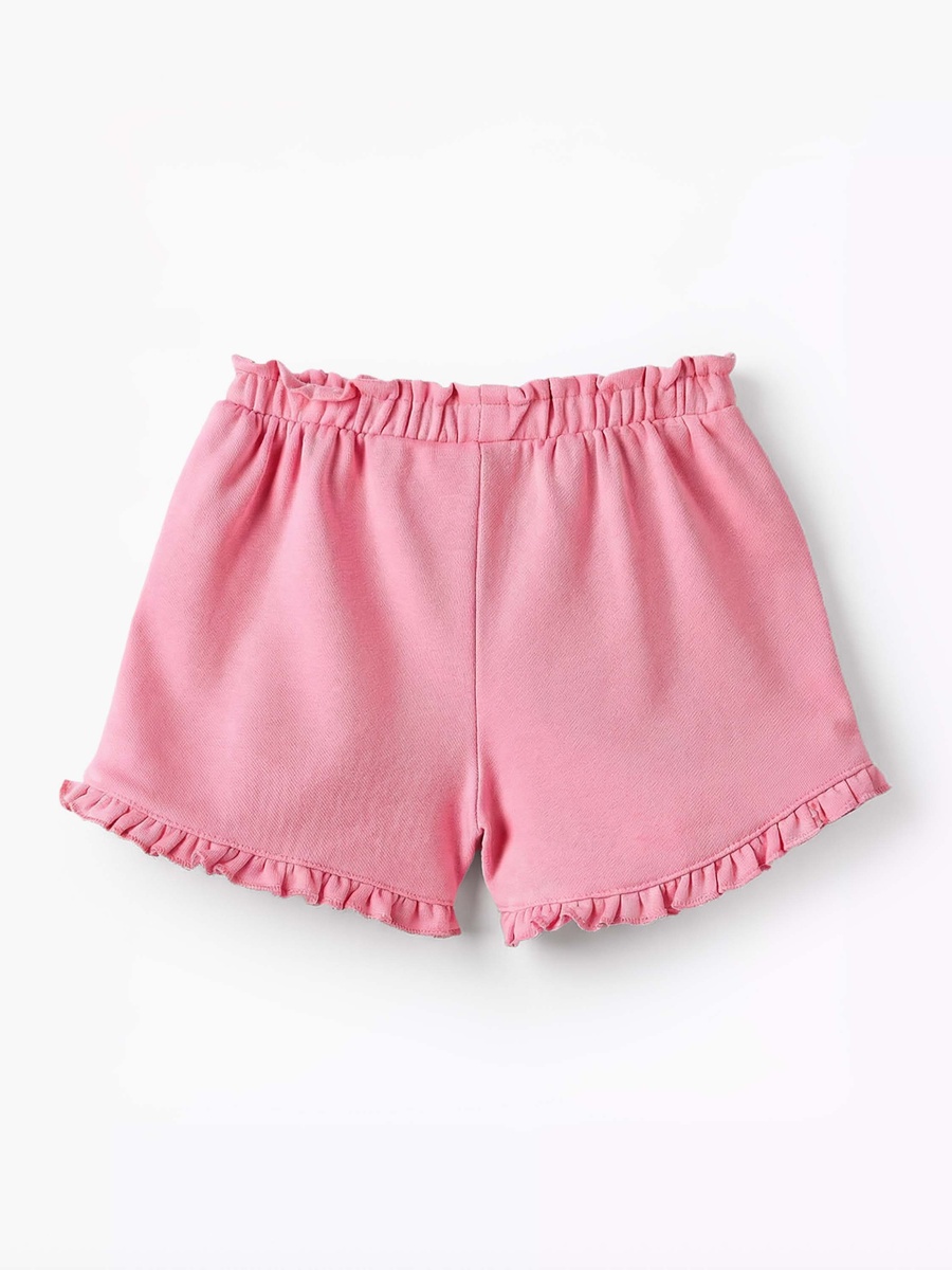 Elasticated Waist Shorts with Ruffle Hem