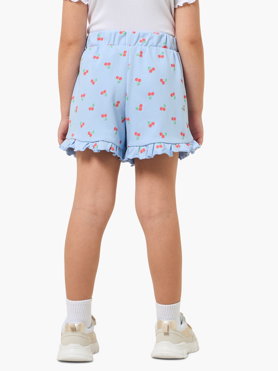 Elasticated Waist Shorts with Cherry Print