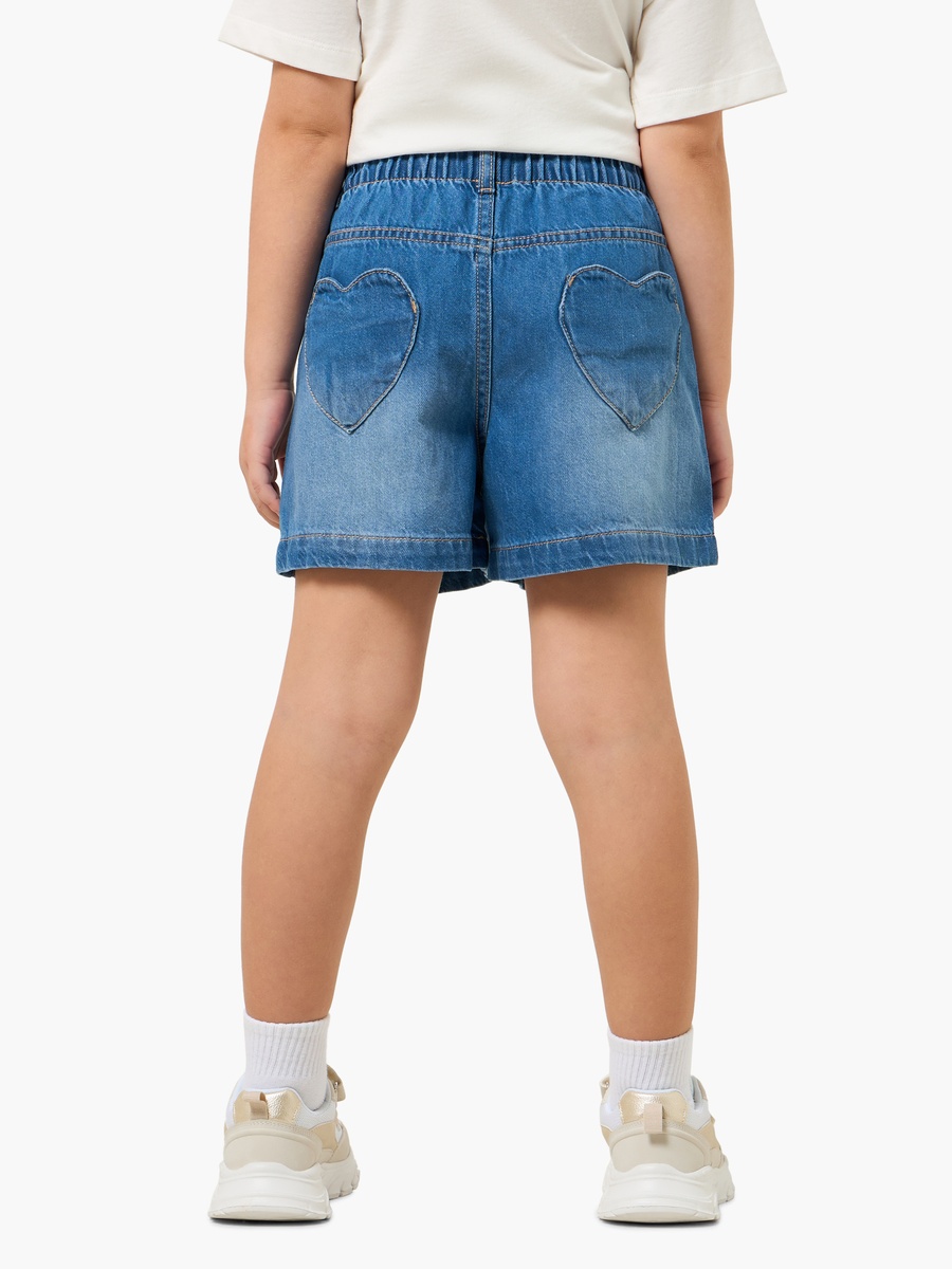 Elasticated Waist Denim Shorts with Pockets