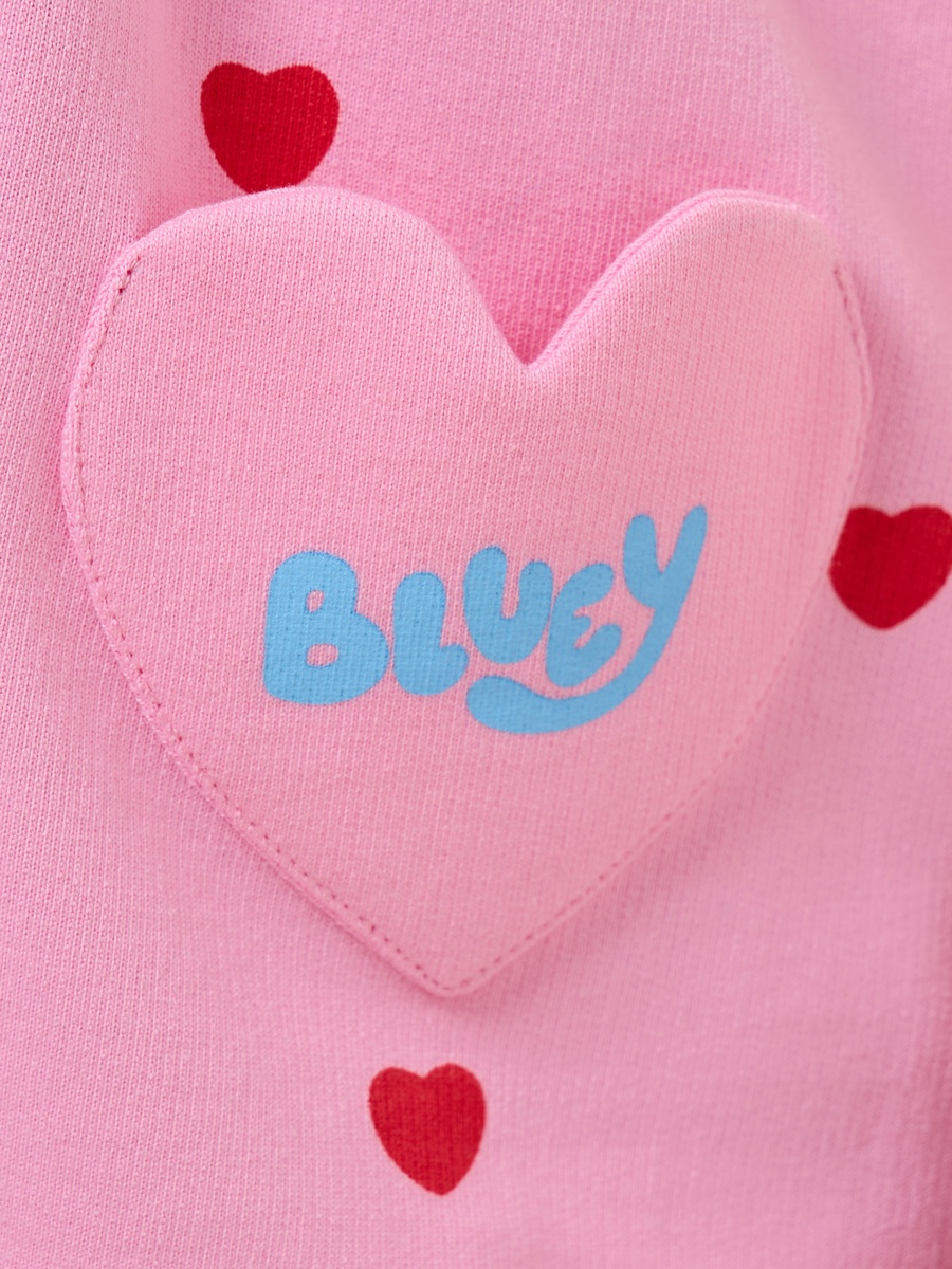 Elasticated Drawstring Waist Shorts with Heart Print