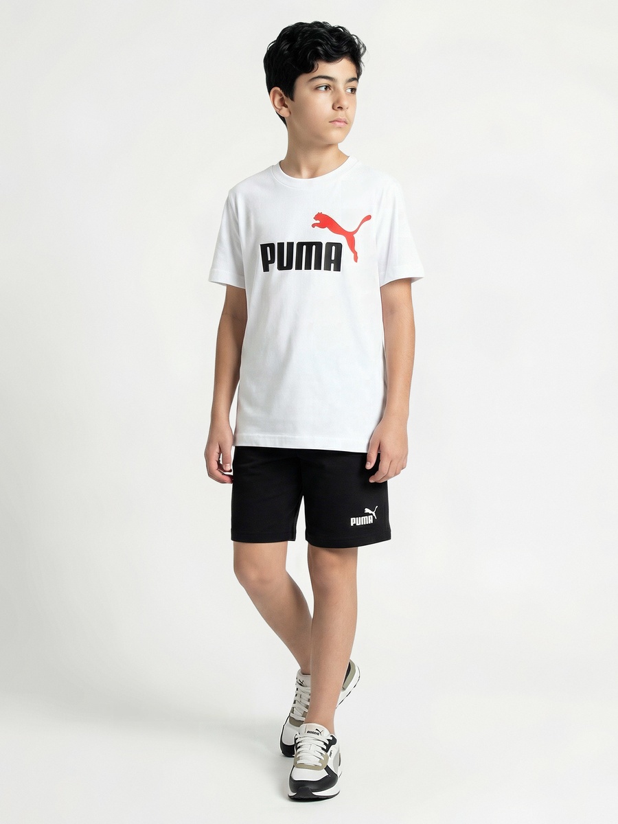 Crew Neck Short Sleeves T-Shirt and Shorts Set with Logo Print