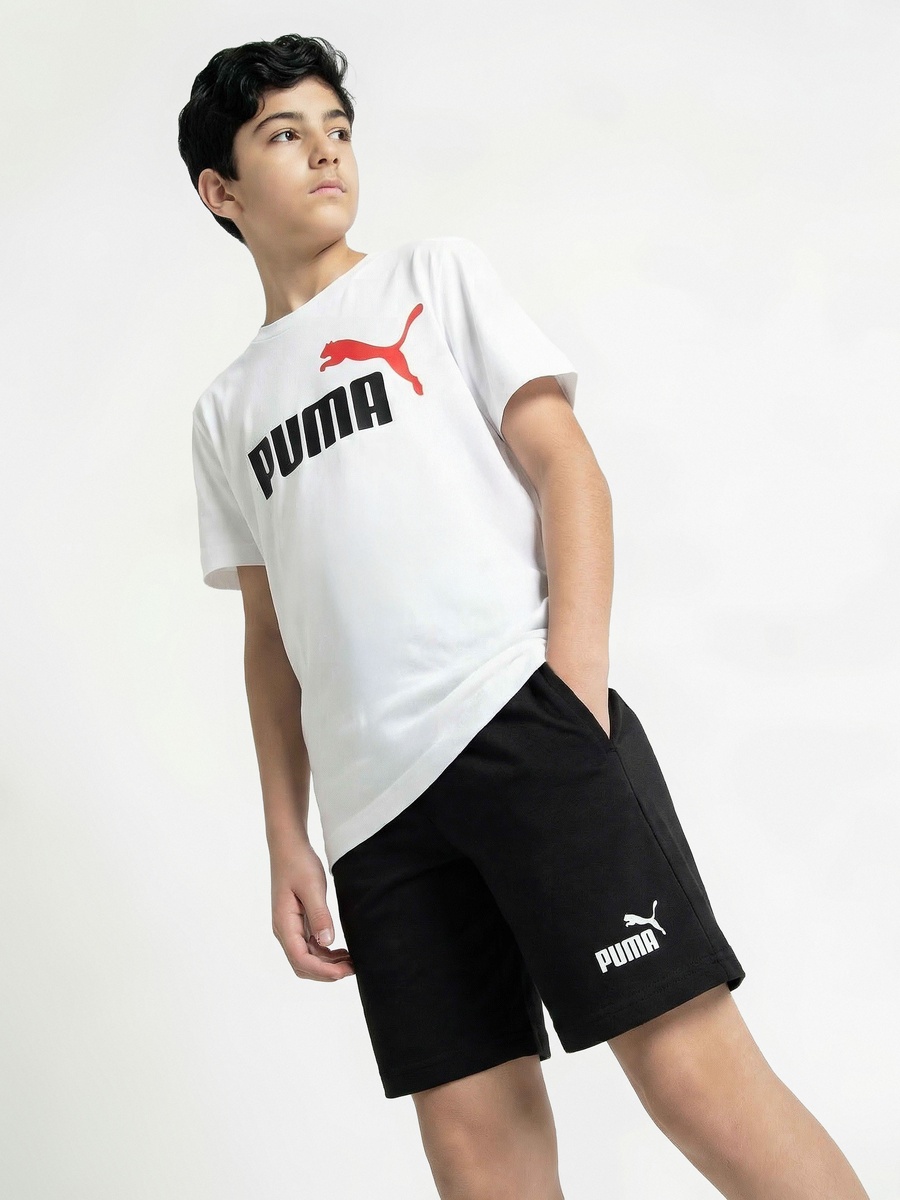 Crew Neck Short Sleeves T-Shirt and Shorts Set with Logo Print