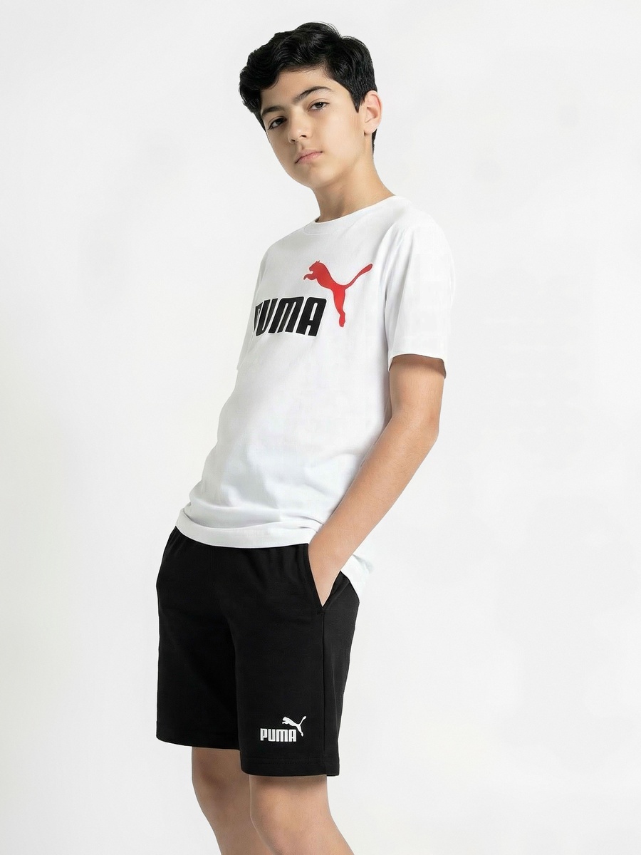 Crew Neck Short Sleeves T-Shirt and Shorts Set with Logo Print