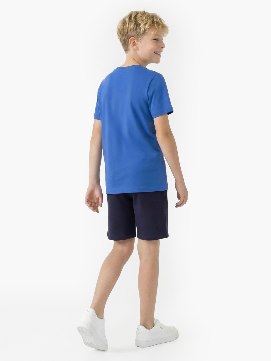 Crew Neck Short Sleeves T-Shirt and Shorts Set with Logo Print