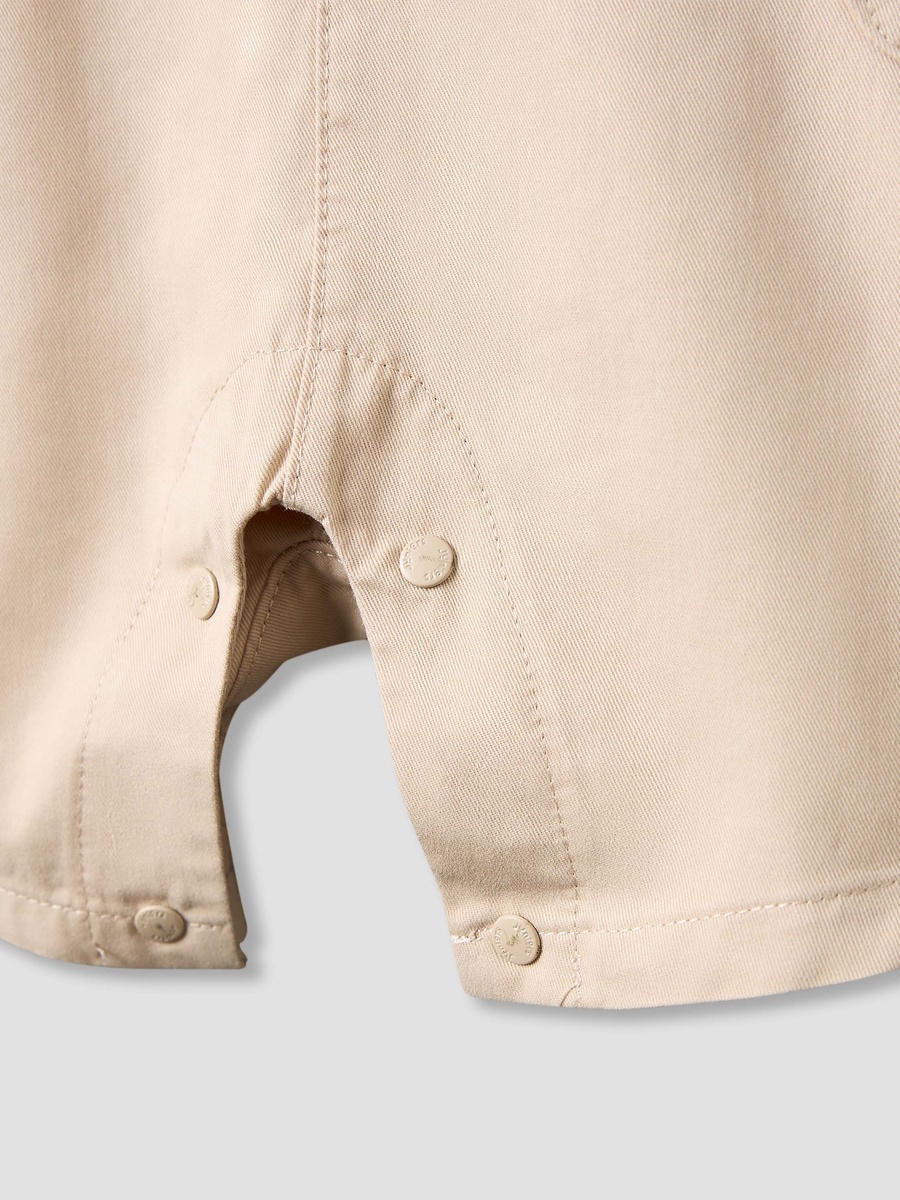 Crew Neck Short Sleeves T-Shirt and Dungaree Set with Pockets