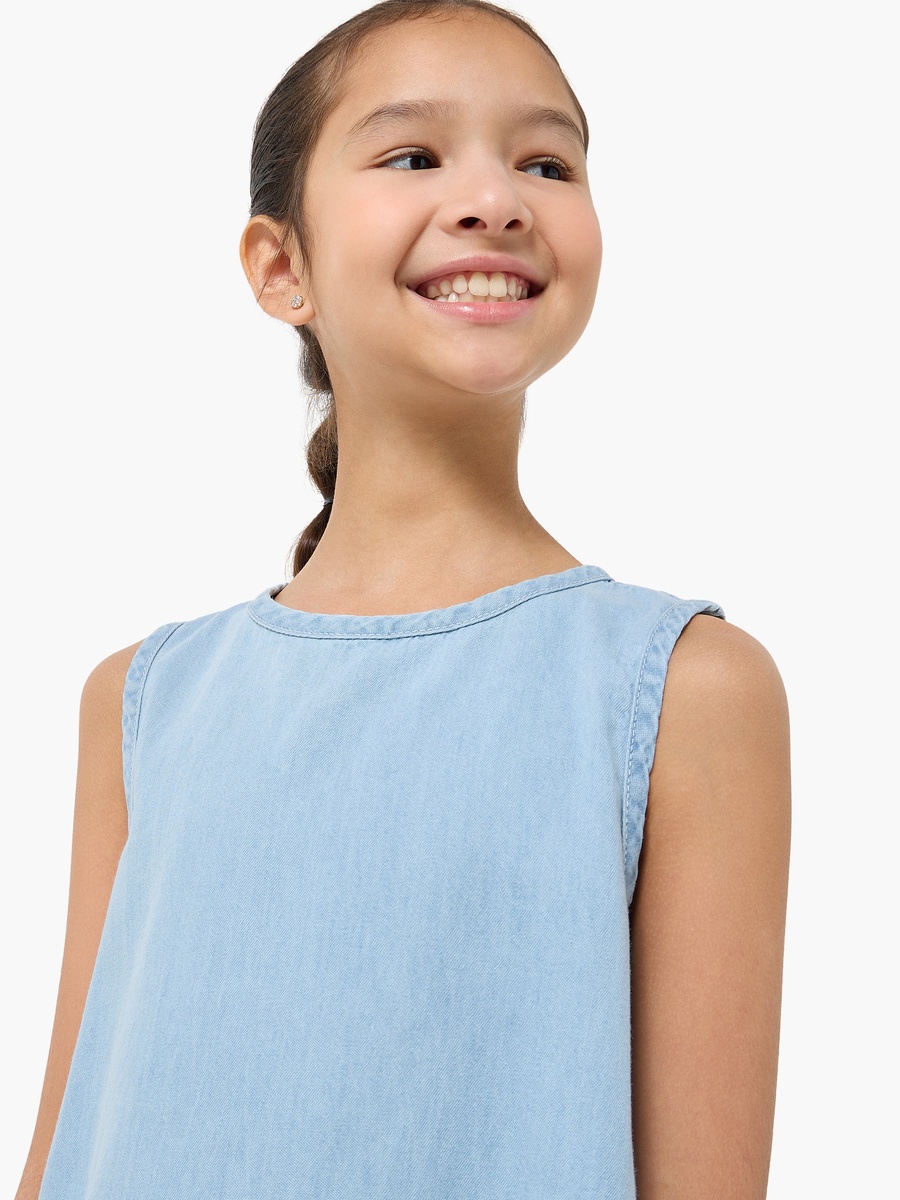 Crew Neck Sleeveless Top and Pants Set with Embroidery