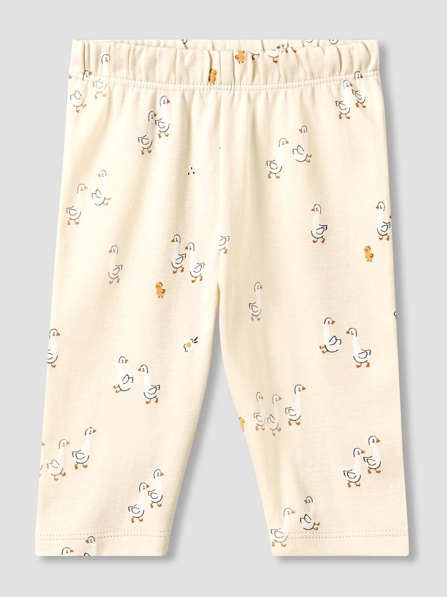 Cotton Collared Long Sleeves Pyjama Set with Duck Print