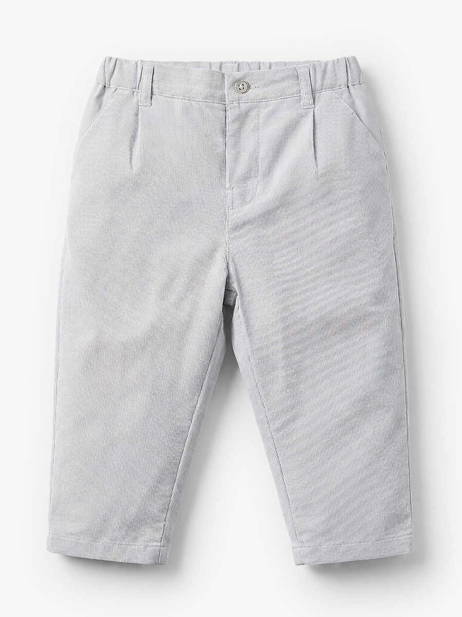 Cotton Collared Short Sleeves T-Shirt and Pants Set with Stripes