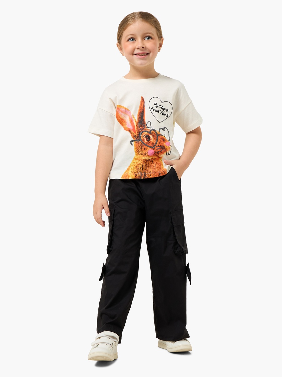 Trousers with Bow Detail and Elasticated Waist