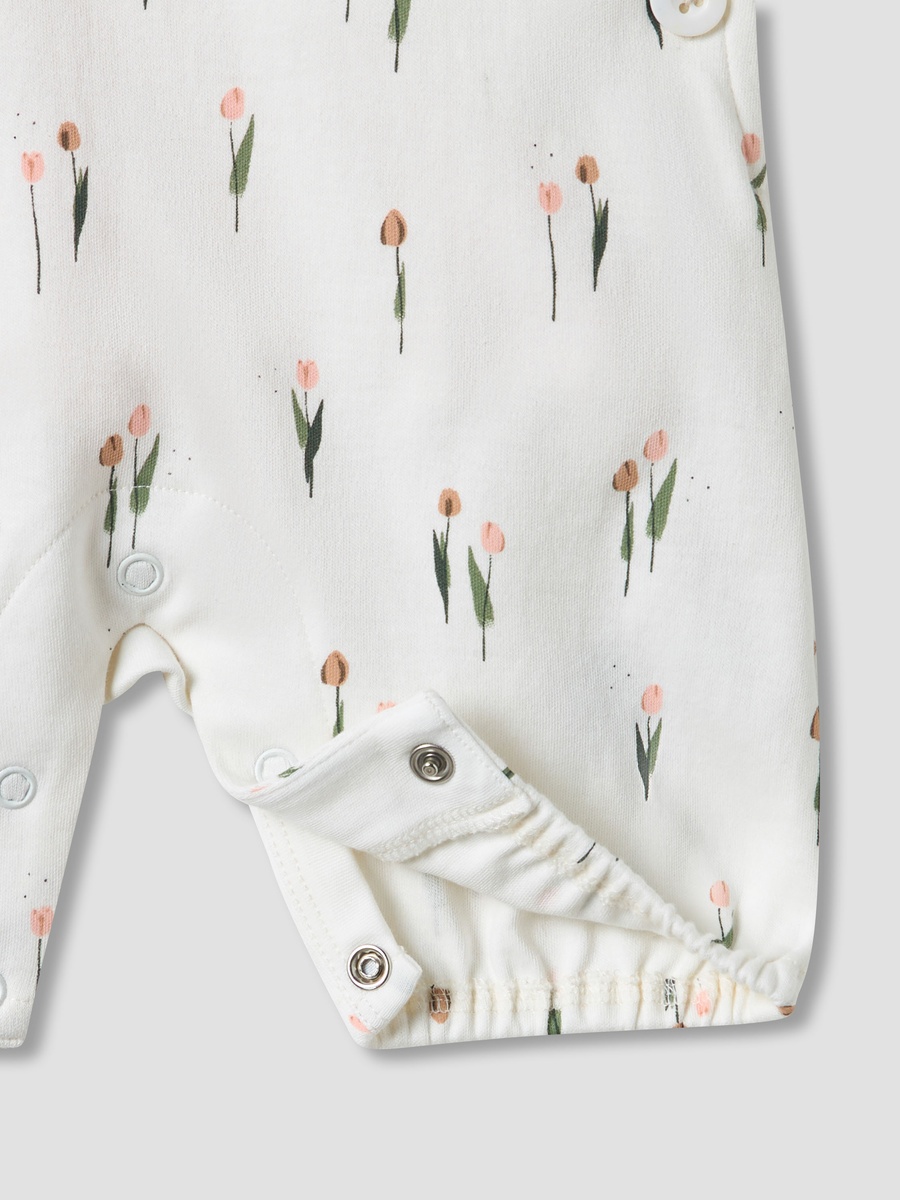 Floral Print Dungaree and T-Shirt Set