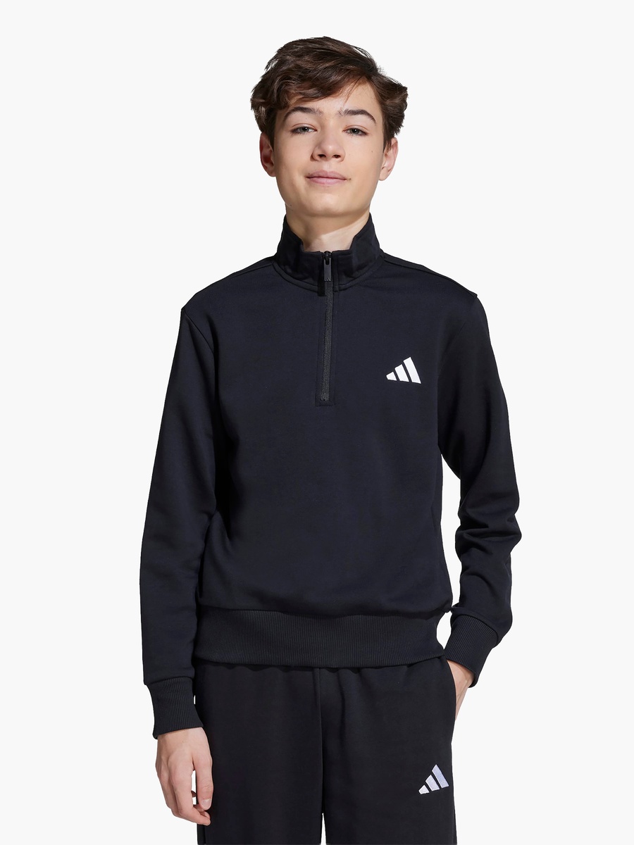 Boys High Neck Sweatshirt with Half Zip and Long Sleeves