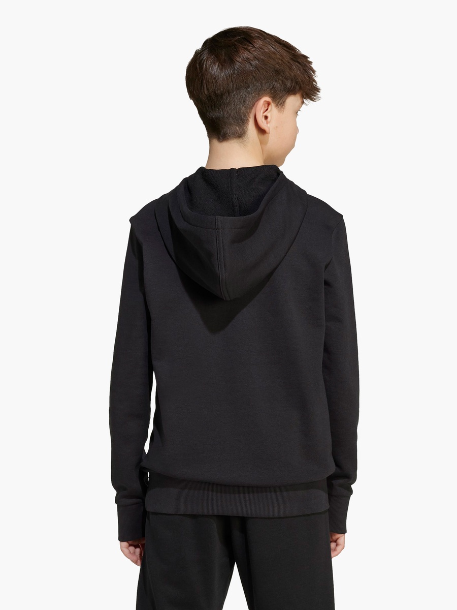 Boys Hooded Sweatshirt with Logo Print and Long Sleeves