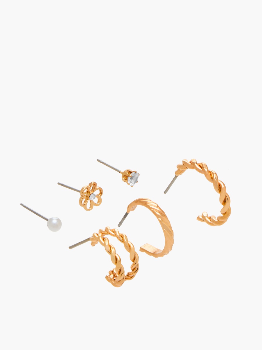 Pack of 6 Earrings with Pushback Closure