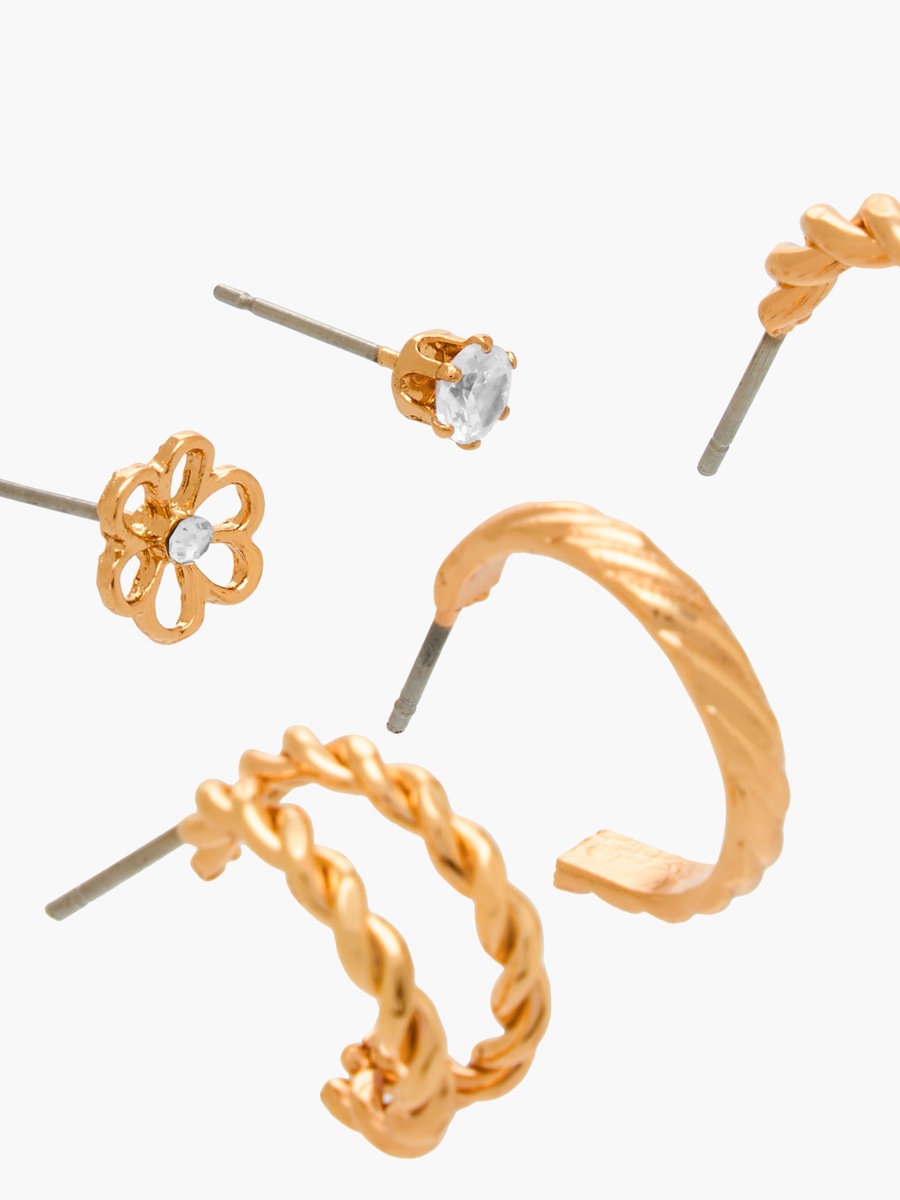 Pack of 6 Earrings with Pushback Closure