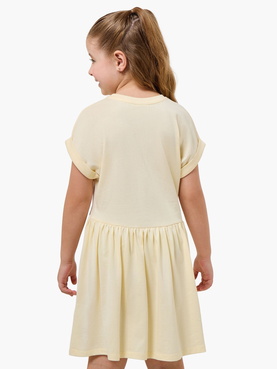 Round Neck Short Sleeves Knee Length A-Line Dress with Ice Cream Print