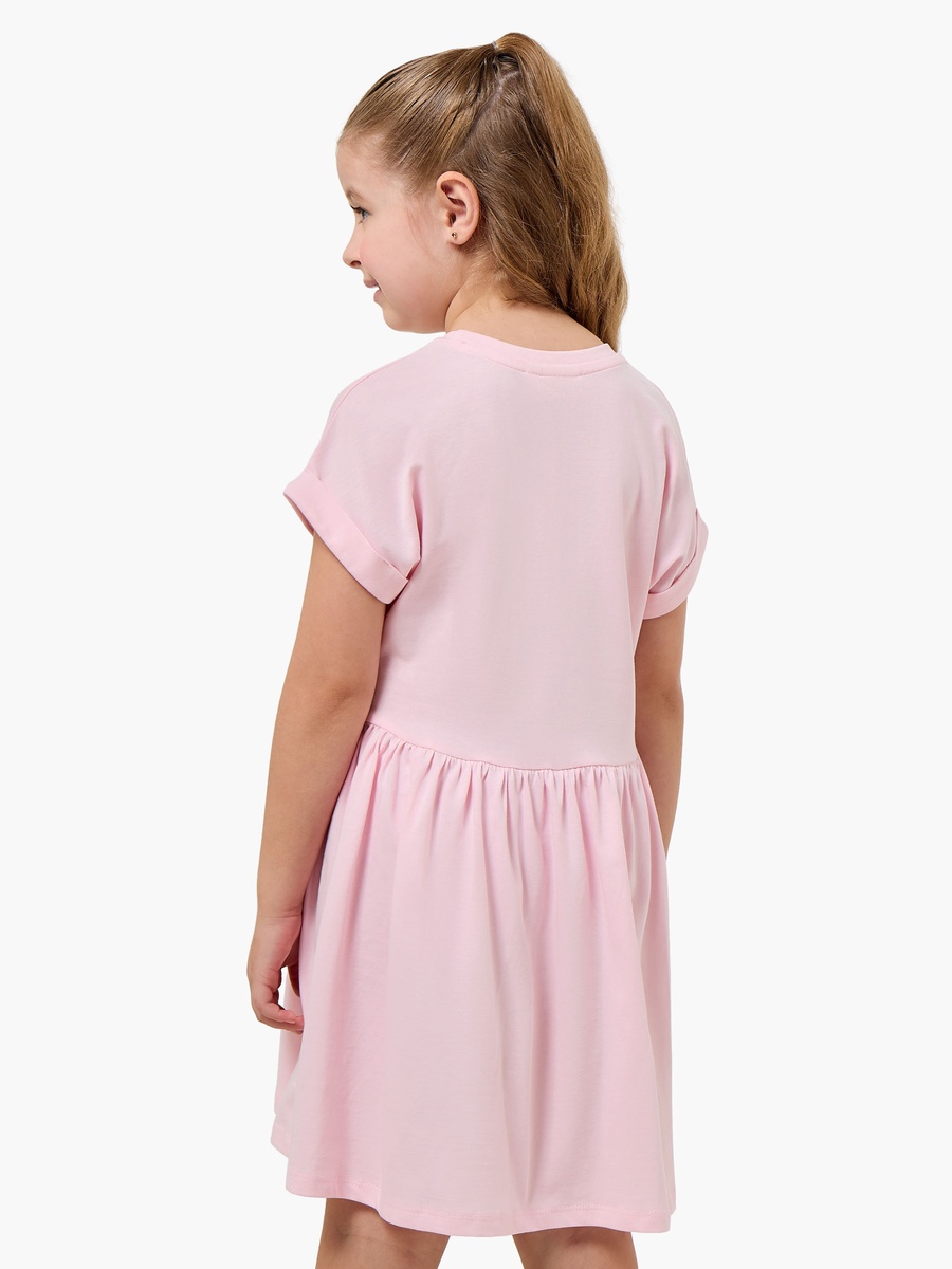 Round Neck Short Sleeves Knee Length A-Line Dress with Unicorn Print