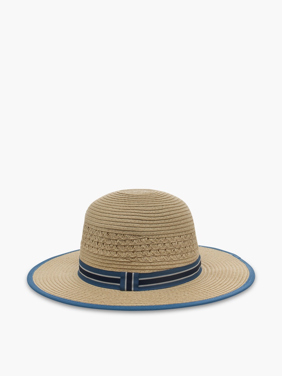 Hat with Striped Detail