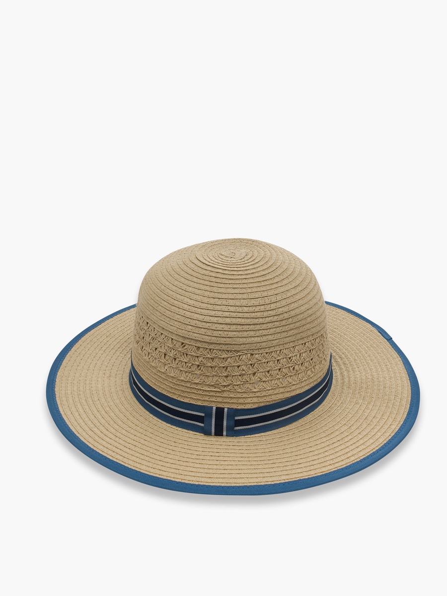 Hat with Striped Detail