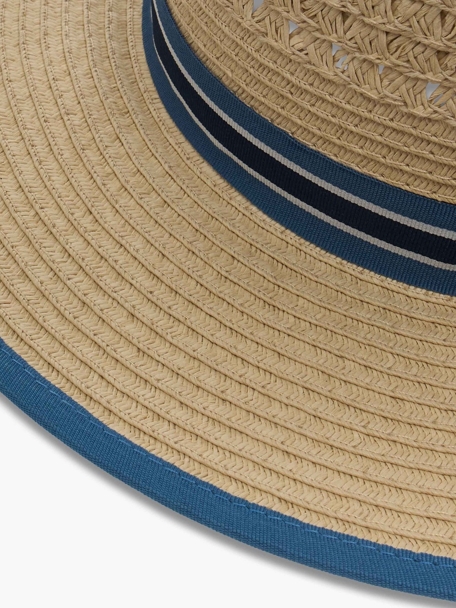 Hat with Striped Detail