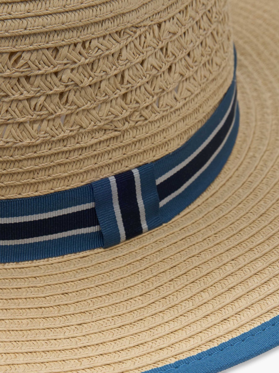 Hat with Striped Detail