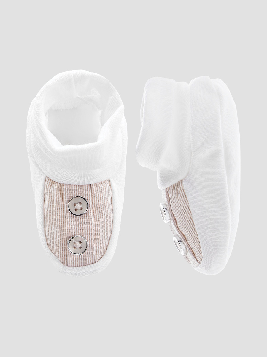 Booties with Striped Design