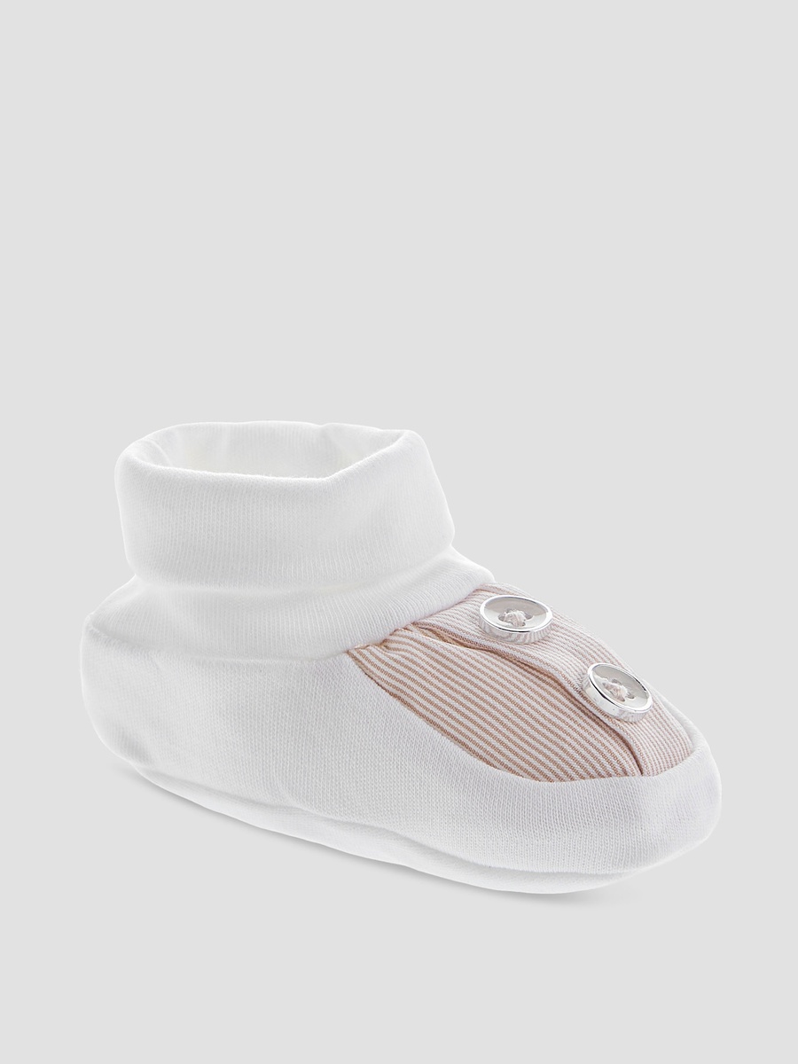 Booties with Striped Design