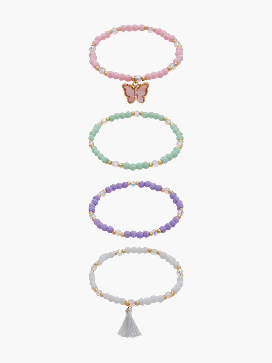 Pack of 4 Bracelet with Bead Detail