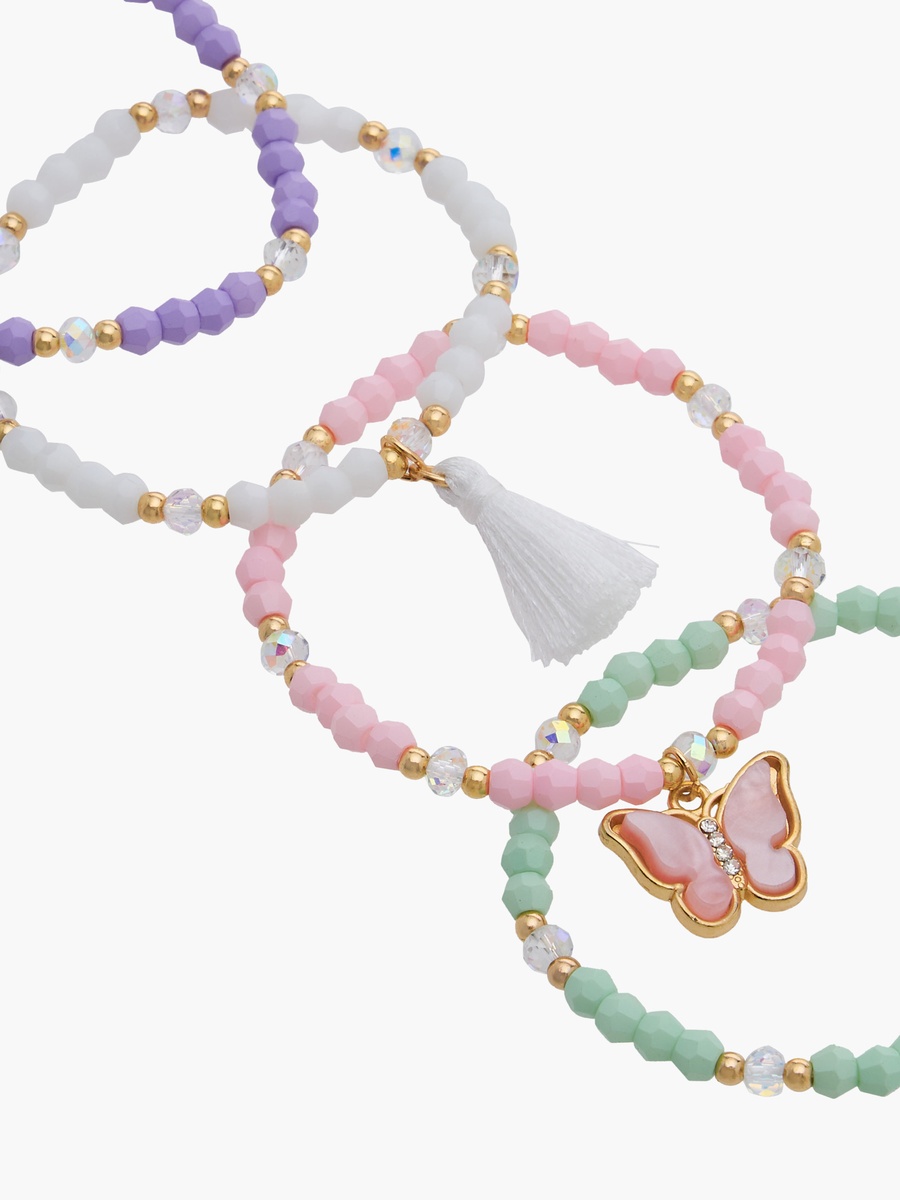 Pack of 4 Bracelet with Bead Detail