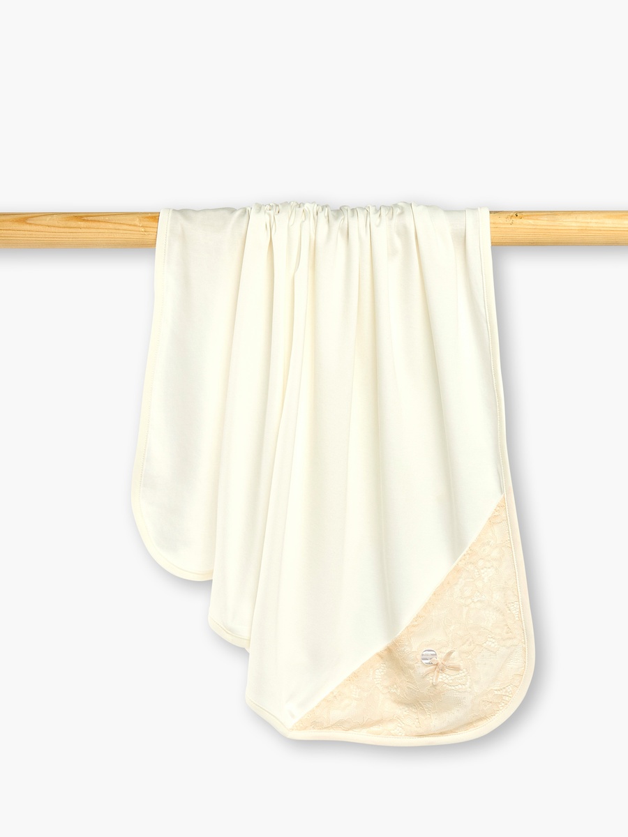 Receiving Blanket with Lace Detail