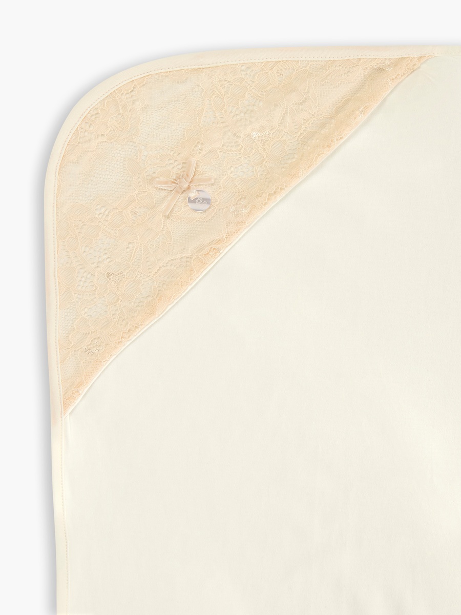 Receiving Blanket with Lace Detail