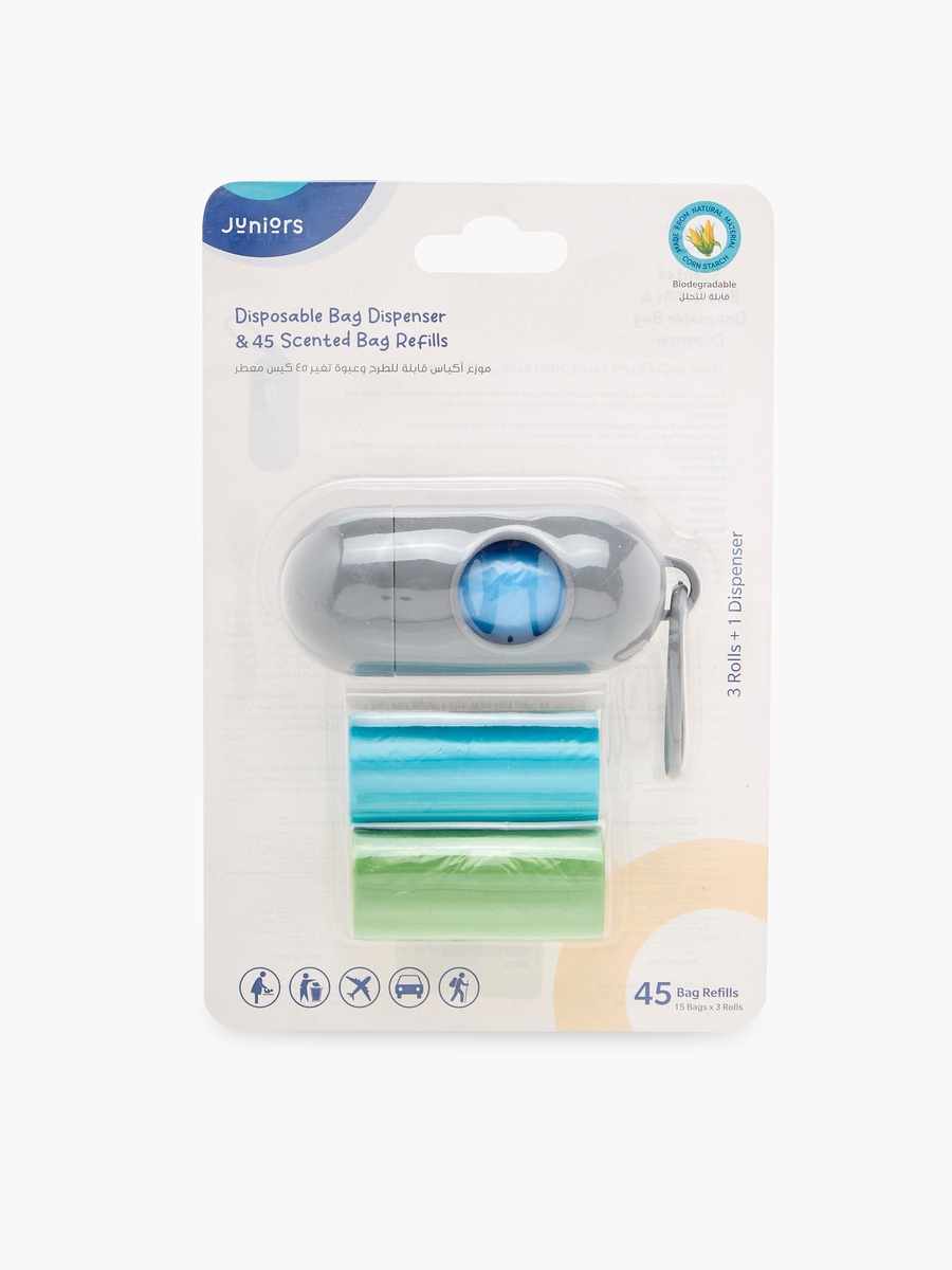 15-Piece Scented Diaper Disposal Bag Refill with Dispenser - Set of 3