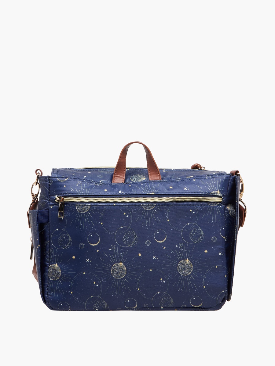 Space Print Diaper Bag with Changing Mat