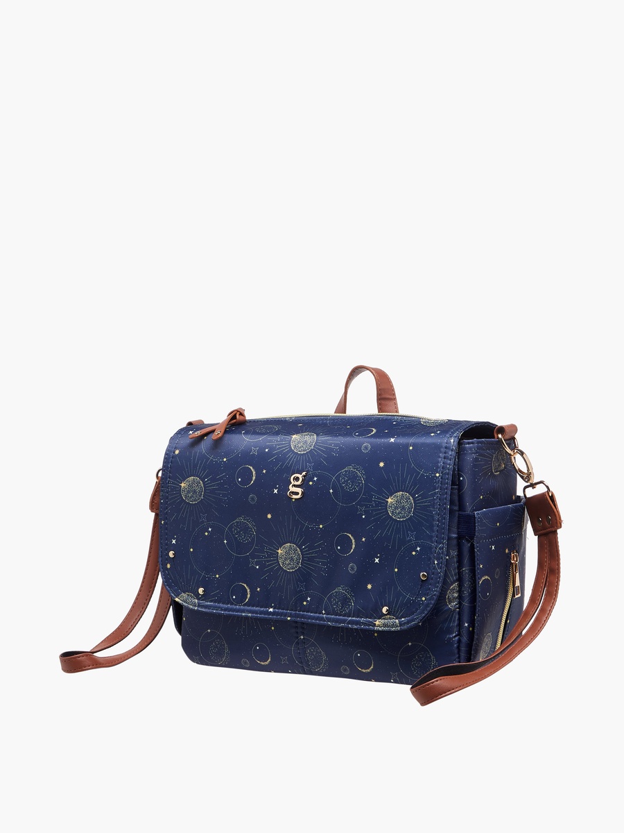 Space Print Diaper Bag with Changing Mat
