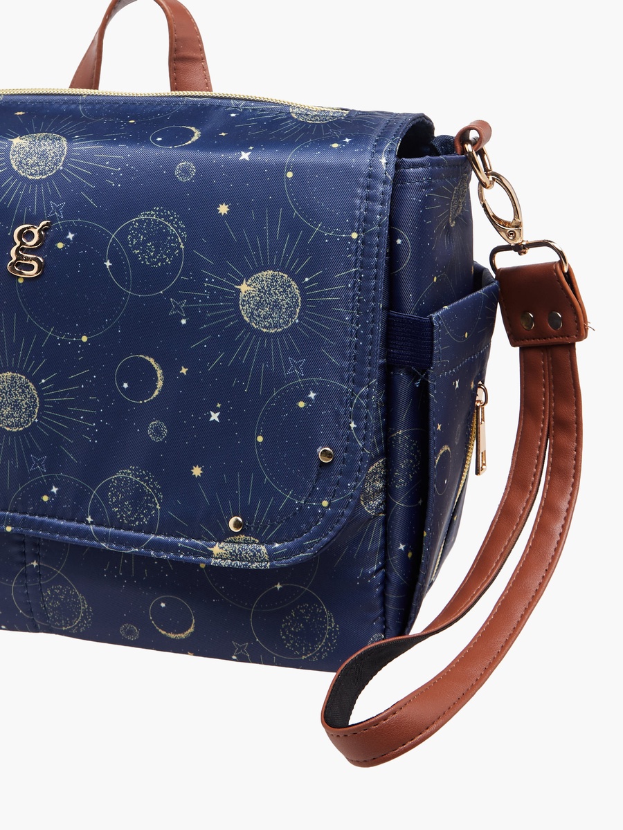 Space Print Diaper Bag with Changing Mat