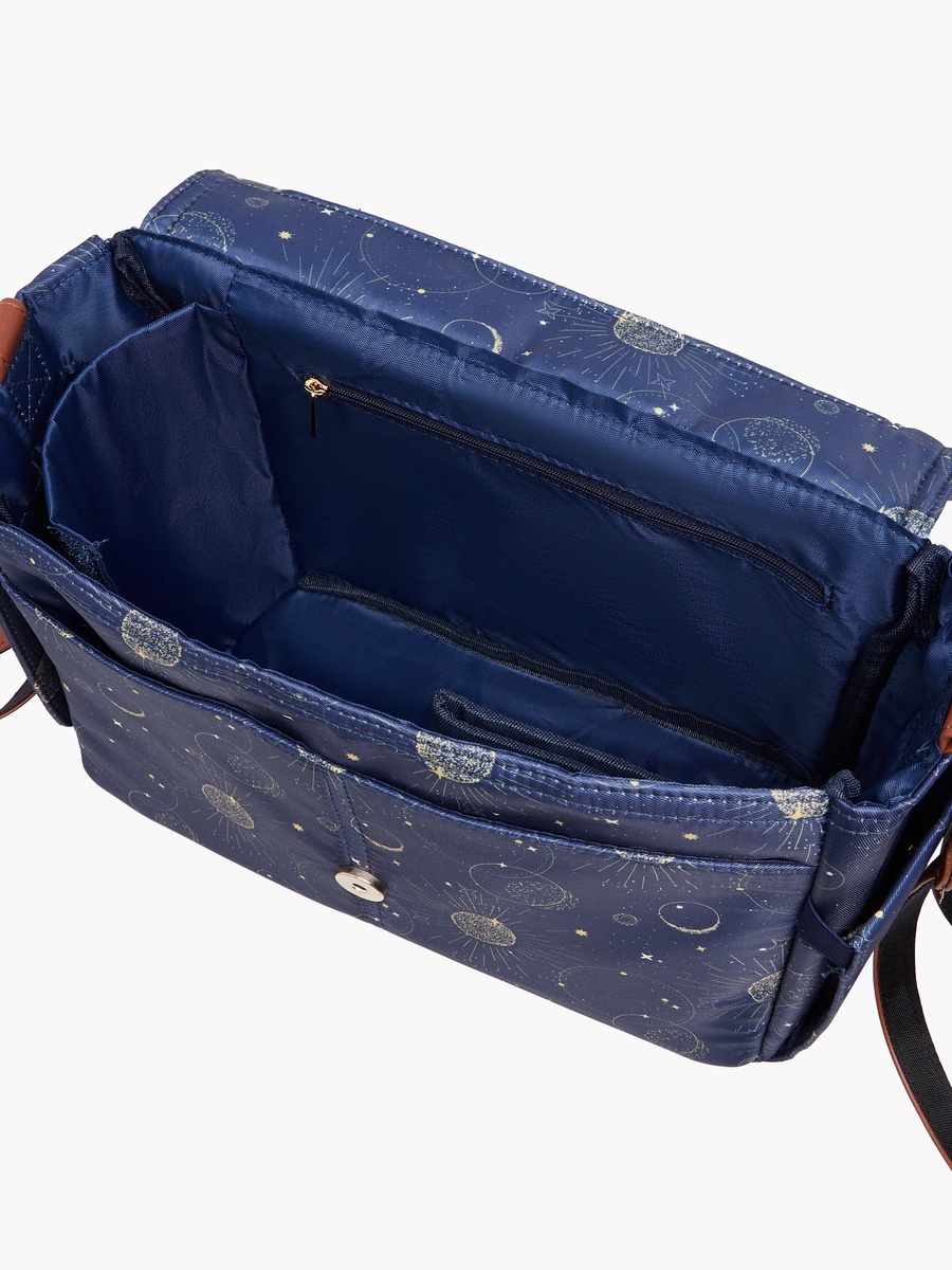 Space Print Diaper Bag with Changing Mat