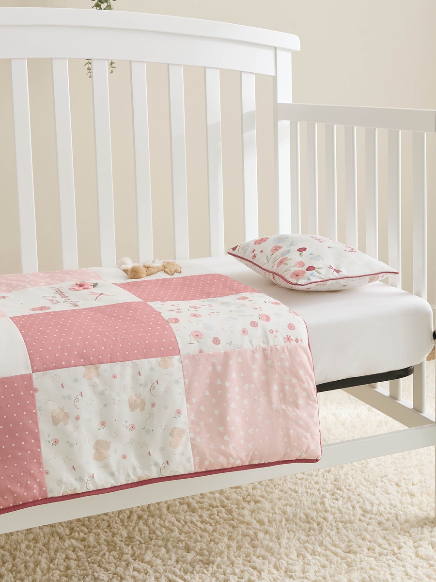 Baby Bedding Set with Bunny Print - 83x106 cm