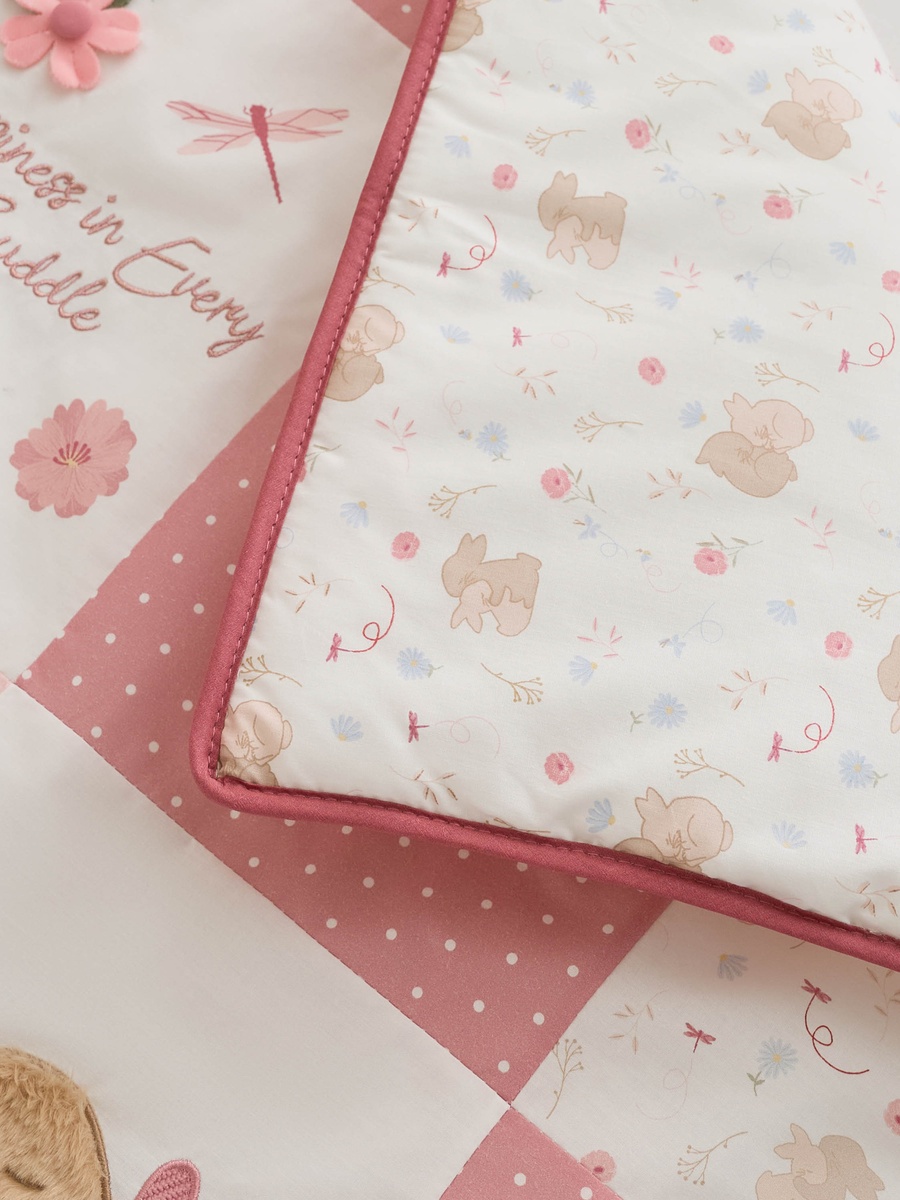 Baby Bedding Set with Bunny Print - 83x106 cm
