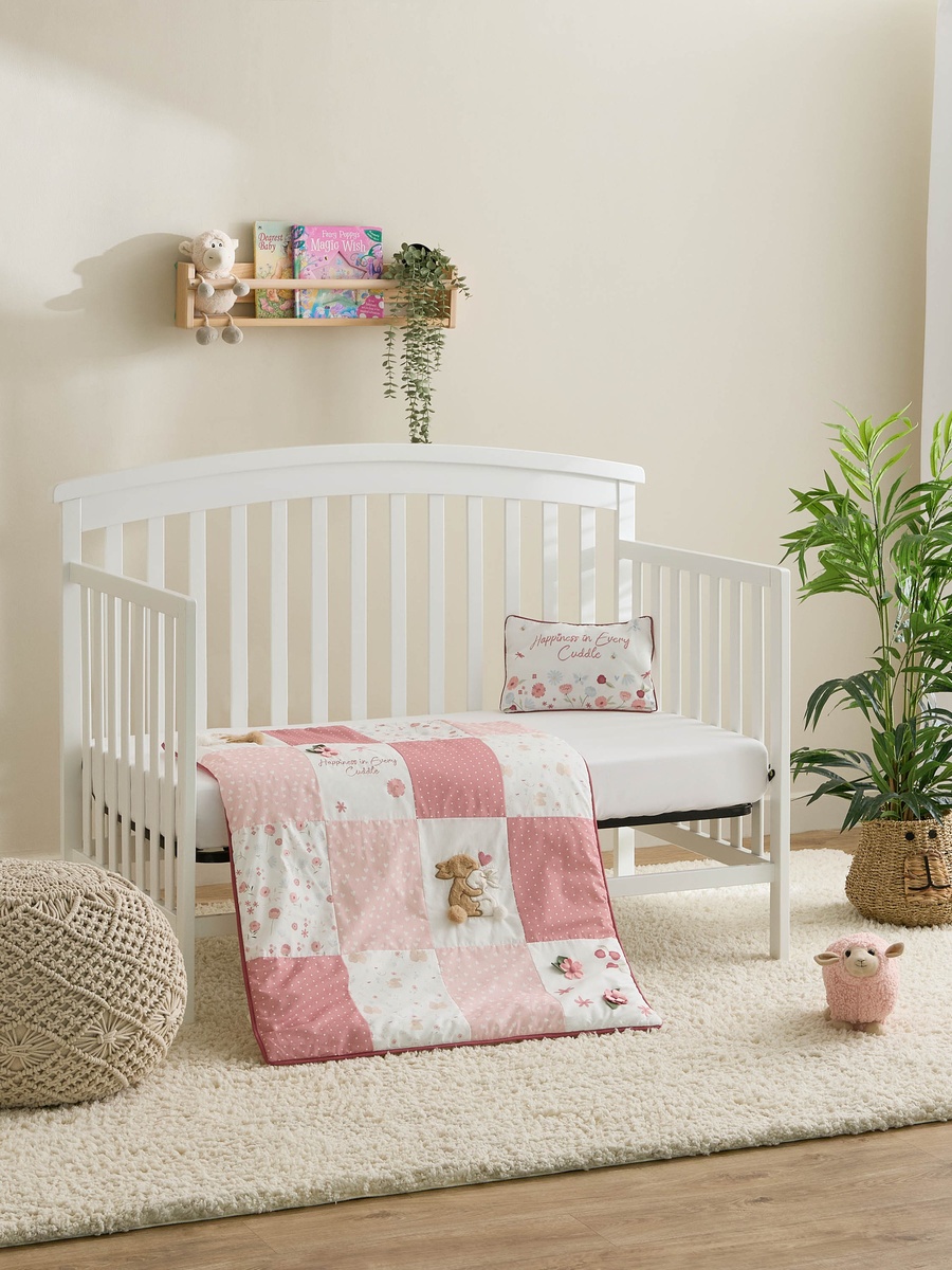Baby Bedding Set with Bunny Print - 83x106 cm