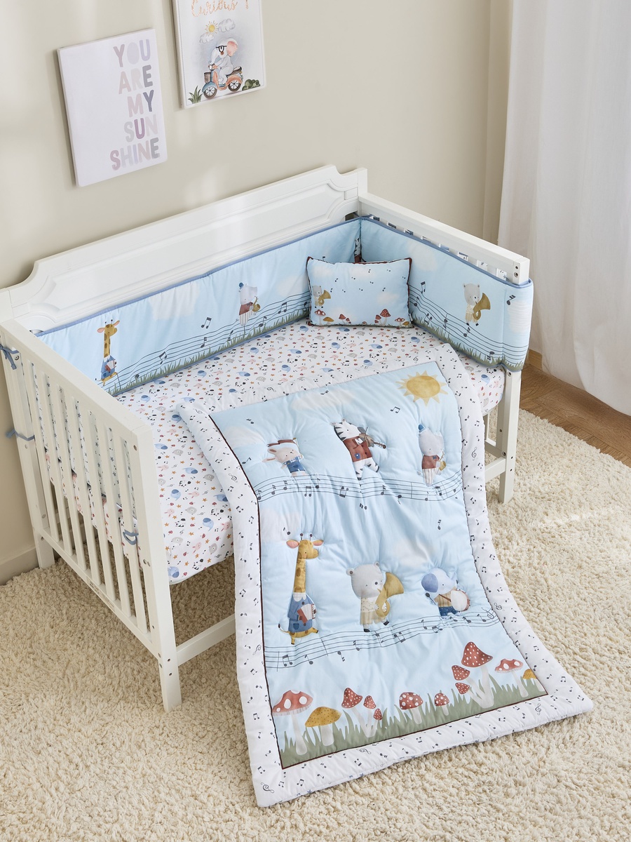 Baby Bedding Set with Print - 90x130 cm