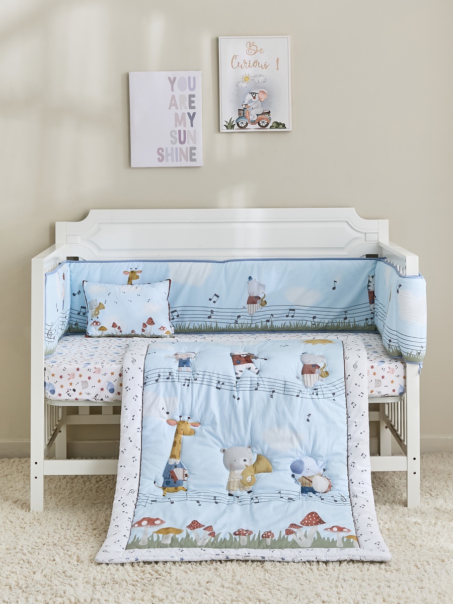 Baby Bedding Set with Print - 90x130 cm
