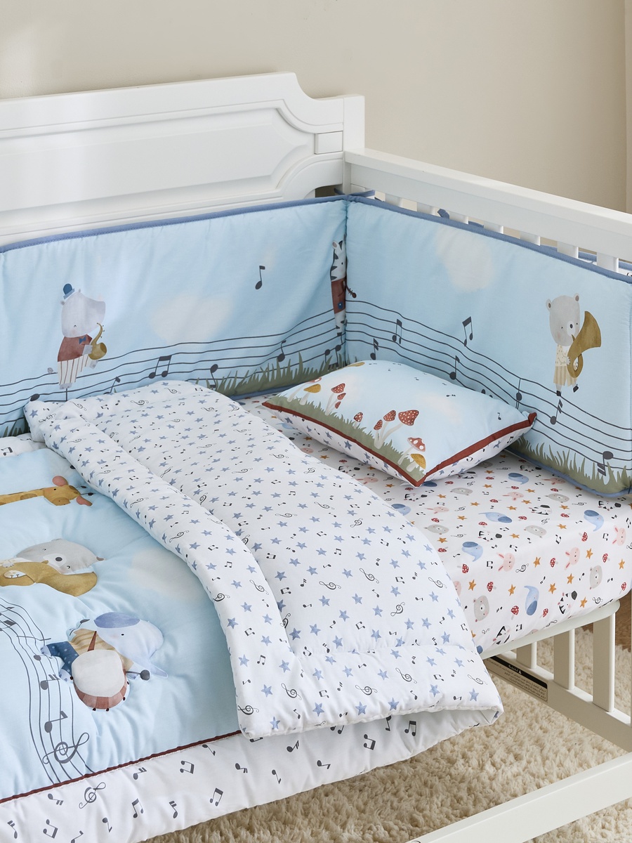 Baby Bedding Set with Print - 90x130 cm