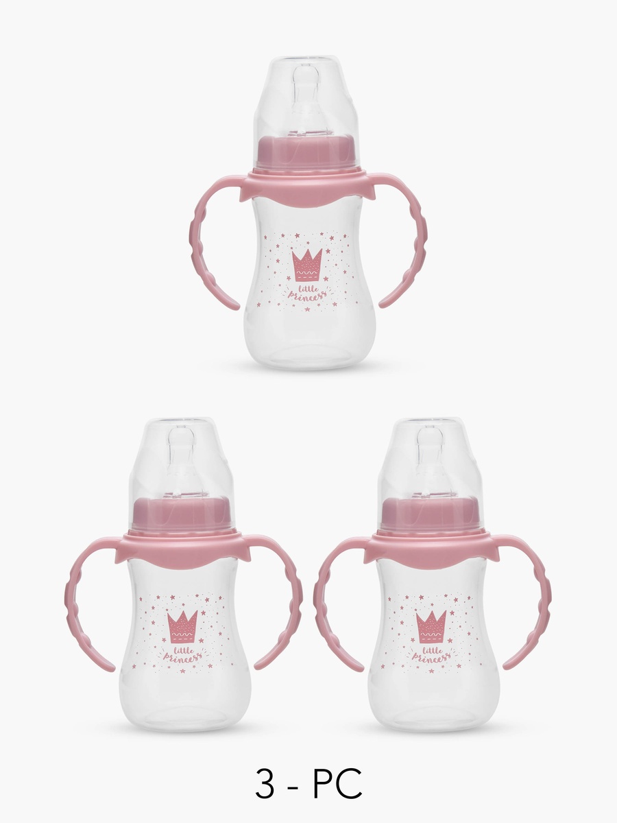 Pack of 3 Feeding Bottle with Handle - 3 months+